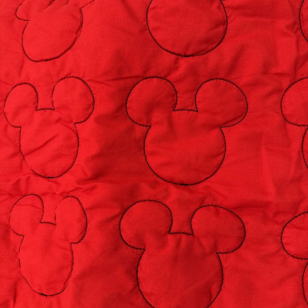 Disney Mickey Mouse Ears‎ Embroidered Quilted Pillow Case 20 X 26
